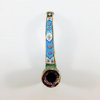 26 Vintage Enameled Metal Pipe Minakari Style 4x1