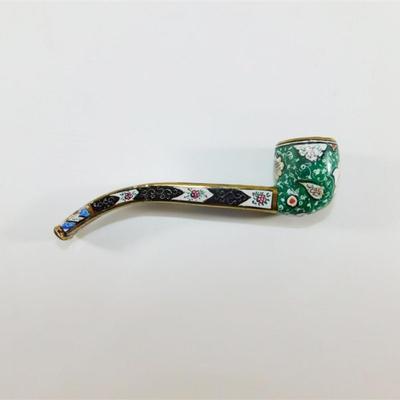 26 Vintage Enameled Metal Pipe Minakari Style 4x1