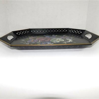 27 Nashco Products Hand Painted Metal Tray. Does have Tabs Glued to back for Hanging 20 x 15