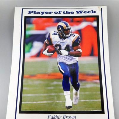 32 Player of the Week Fakahir Brown #34 St. Louis Rams vs Cincinnati Bengals December 9, 2007 Autographed Picture