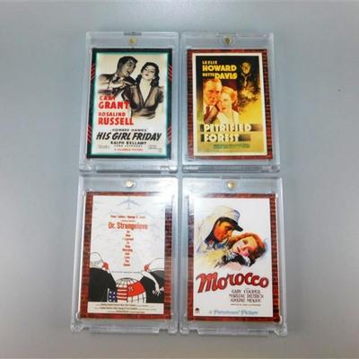 33 Donruss Swatch of Material From Famous Movies- Dr. Strangelove / Hey Girl this Friday / Morocco / Petrified Forrest- 2009-2011 Cards