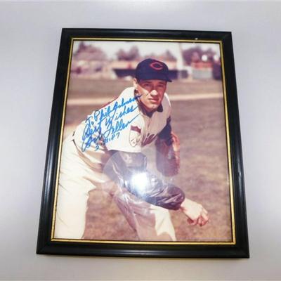 35 Baseball Bob Feller Autograph Picture 8x10 Framed Picture