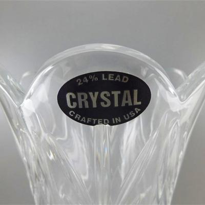 38 Large 24% Crystal Vase 10 1/2 x 6 1/2