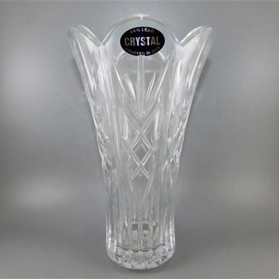 38 Large 24% Crystal Vase 10 1/2 x 6 1/2