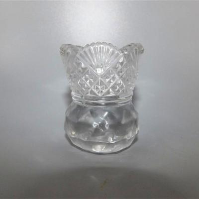 42 Lot of 4 Crystal Pieces ~ Vases & Toothpick Holders 2 1/2-7