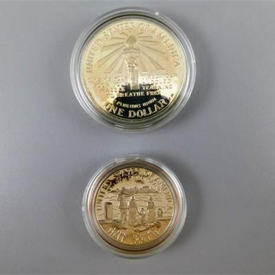 43 United States Liberty Coins 1886-1986 2 Coin Set