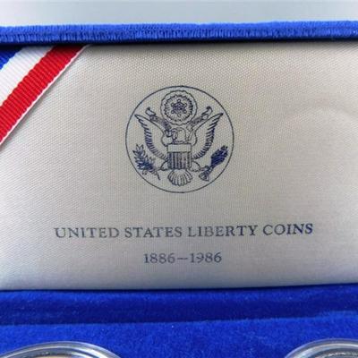 43 United States Liberty Coins 1886-1986 2 Coin Set