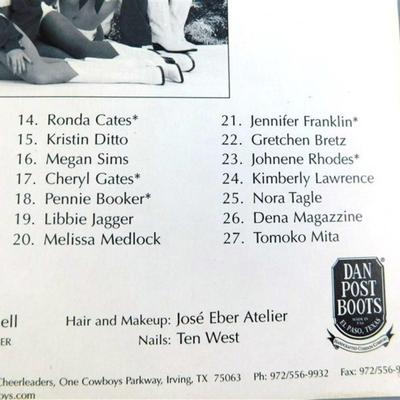 46 Dallas Cowboys Cheerleaders 1999 Picture with Autographs 11 x 9