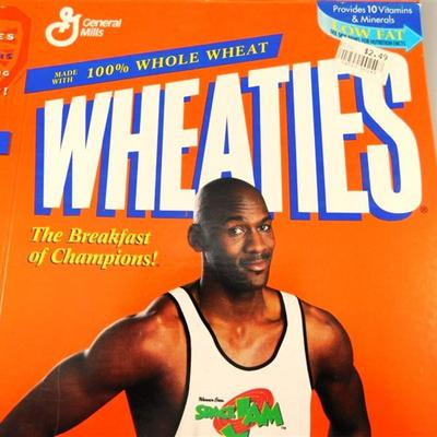 Lot of 2 Micheal Jordan Wheaties Boxes 16 x 11