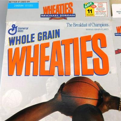 Lot of 2 Micheal Jordan Wheaties Boxes 16 x 11