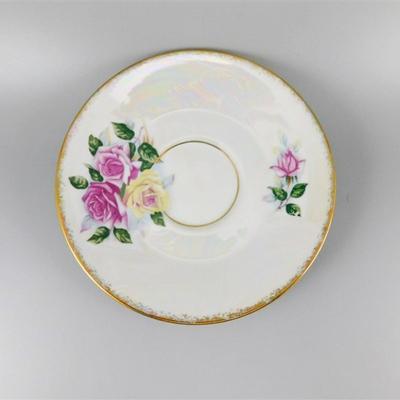 52 Lot of 4 Cups and Saucers with Stands - Ardco June Rose / Sealy