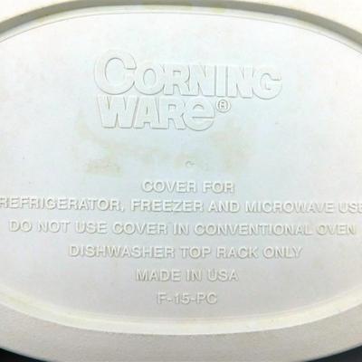 57 Lot of 2 Corning Ware Dishes with Lids 7 1/2 x 5 x 1 1/2
