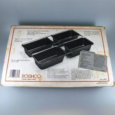 58 Roshco Baker's Advantage Mini-Loaf Pan Makes 4 Loaves Box Size 8 1/2 x 13 1/2