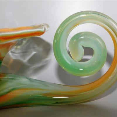 67 Art Glass Decorative Bowl 12 1/2 x 8 x 3
