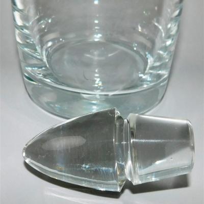 71 Lenox USA Vintage Crystal Decanter Acid Etched & Signed ~ 4 x 13 1/2 w/4 Goblets 2 1/2 x 7 ~ Acid Etched & Signed