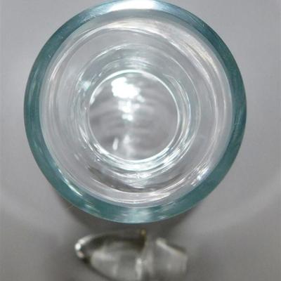 71 Lenox USA Vintage Crystal Decanter Acid Etched & Signed ~ 4 x 13 1/2 w/4 Goblets 2 1/2 x 7 ~ Acid Etched & Signed