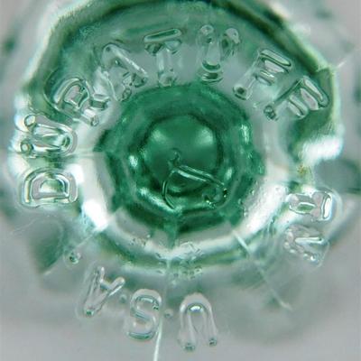 73 Lot of 6 Green Water Glass 6 1/2 x 3
