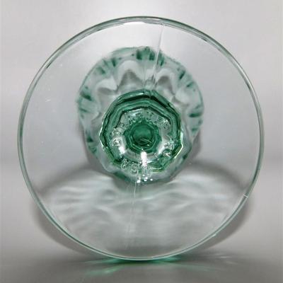 73 Lot of 6 Green Water Glass 6 1/2 x 3