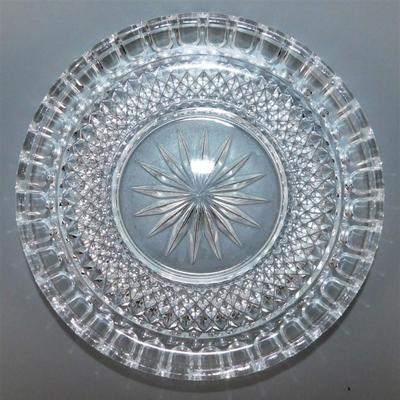 74 Lot of 2 Crystal Lidded Containers with Spoon Slot. One Has Small Plate 4-6 in approx.