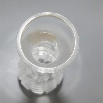75 Lot of 6 Crystal Items - Atlantis Vase/ Floral Etched Bell and 4- Salt Cellars 1-8 inch Tall approx.