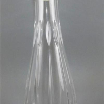 75 Lot of 6 Crystal Items - Atlantis Vase/ Floral Etched Bell and 4- Salt Cellars 1-8 inch Tall approx.