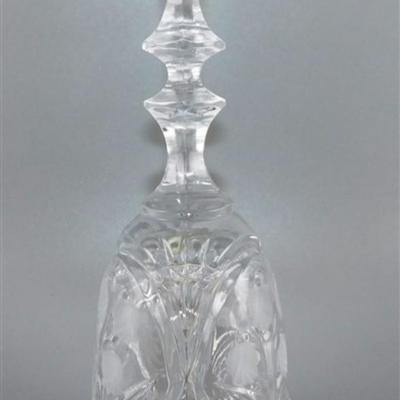 75 Lot of 6 Crystal Items - Atlantis Vase/ Floral Etched Bell and 4- Salt Cellars 1-8 inch Tall approx.