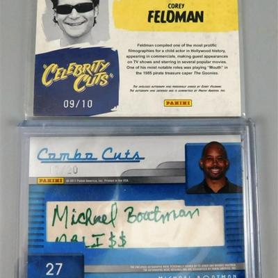 Lot of 4 Celebrity Autographs - Corey Feldman/ Ed Asner / George A. Romero / Olesya Rulin