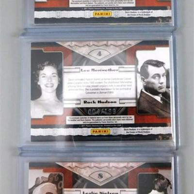 81 Lot of 6 Panini 2011 Celebrity Fabric Clips- Charlie Chaplin / Deborah Kerr/ Rock Hudson / Lee Meriwether / Leslie Neilson / Ave...