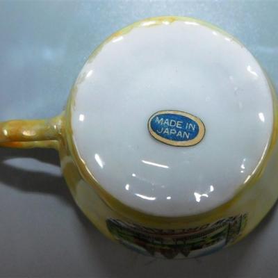 82 Lot of 4 Cups and Saucier with Stands- French Market New Orleans La / RC Japan 1259