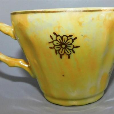 82 Lot of 4 Cups and Saucier with Stands- French Market New Orleans La / RC Japan 1259