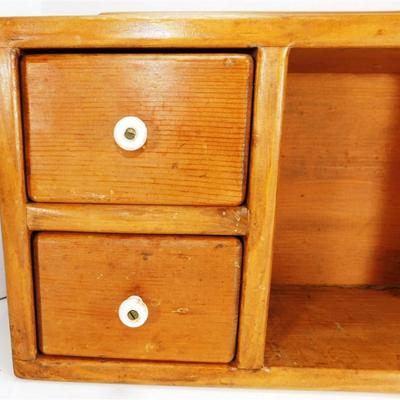 84 Wooden Shelf with Drawers 23 x 10 x 6