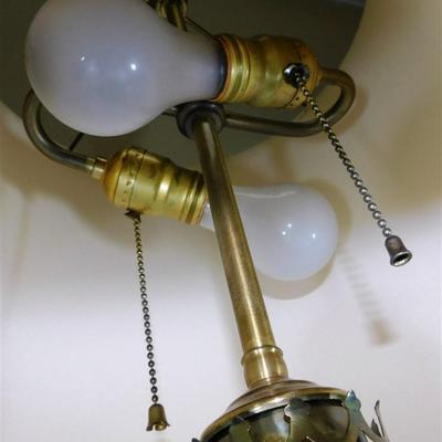 85 Vintage Lamp Metal Cutouts and Claw Feet 39 inches Tall