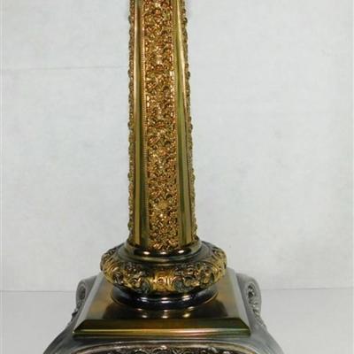 85 Vintage Lamp Metal Cutouts and Claw Feet 39 inches Tall
