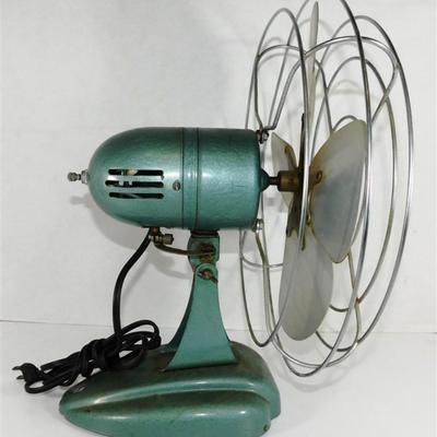86 Vintage Zero Oscillating Metal Fan Model 1275R Does Work Very Nicely 15 x 13