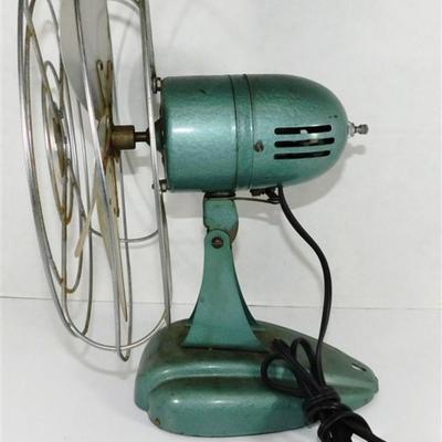 86 Vintage Zero Oscillating Metal Fan Model 1275R Does Work Very Nicely 15 x 13