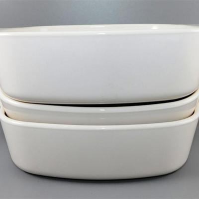 87 Lot of 3 Corning ware Style 6 1/2 x 7 Pans