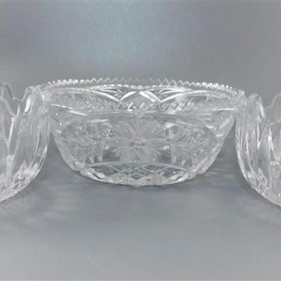 88 Lot of 3 Crystal Bowl 4-6 inches