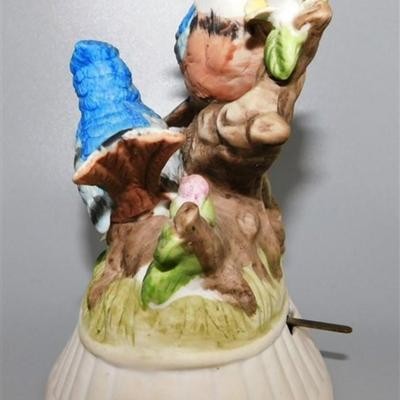91 Gorham Blue Bird and Flowers Music Box 6 inches