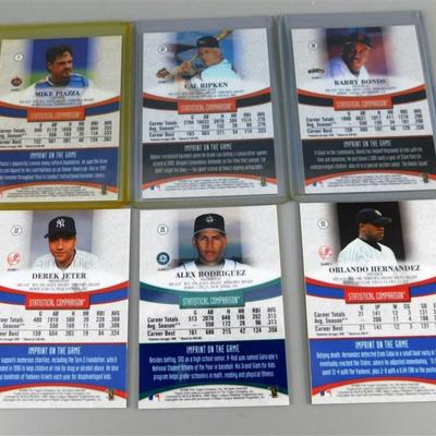 97 Topps Gold Label 1999 Baseball Cards- Cal Ripken / Barry Bonds / Mike Piazza