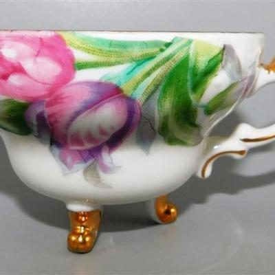 100 Lot of 4 Cups and Saucier with Stands - Sterling China Japan/ UCAG China