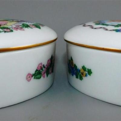 101 Lot of 2 Heritage House Music Boxes - Heart - Misty /Smoke Gets in Your Eyes 3 x 1 1/2