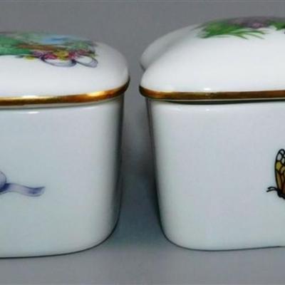 102 Lot of 2 Heritage House Music Boxes- Rectangle - Lar's Theme / The Way we Were 3 x 1 1/2