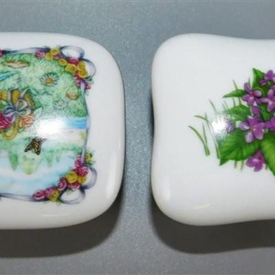 102 Lot of 2 Heritage House Music Boxes- Rectangle - Lar's Theme / The Way we Were 3 x 1 1/2