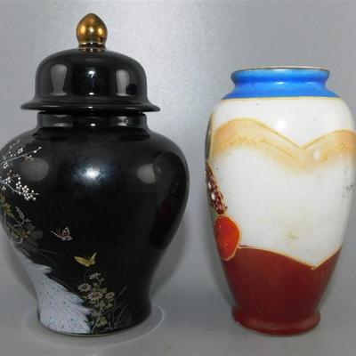 104 Lot of 11 Including Lids. Asian Theme Miscellaneous Pieces