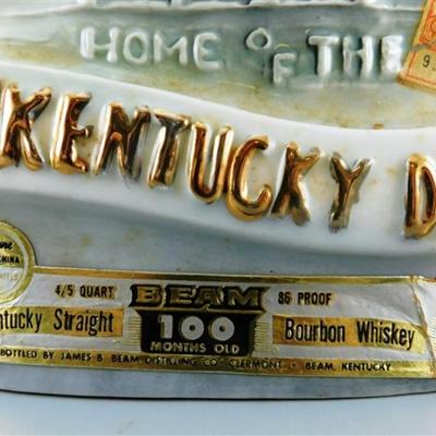 115 Lot of 2 Kentucky Straight Bourbon Whiskey Decanters (EMPTY) 11-12 tall