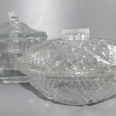 116 Lot of 2 Lidded Dishes 5 1/2 - 7