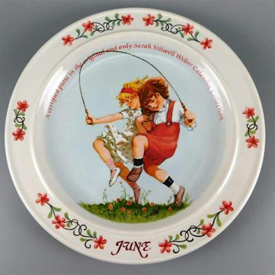 117 Lot of 3 Newell Pottery 7 inch Plates 1984 June July and August