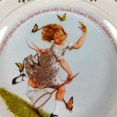 117 Lot of 3 Newell Pottery 7 inch Plates 1984 June July and August