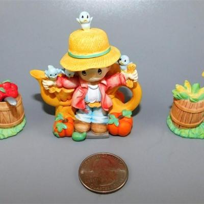120 Ensco Precious Moments 1999 Mini Tea Set- Fall Theme 5 in plate