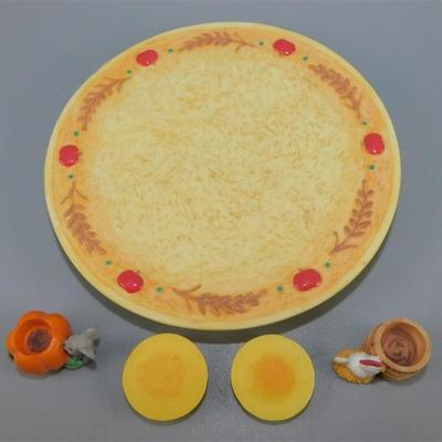 120 Ensco Precious Moments 1999 Mini Tea Set- Fall Theme 5 in plate